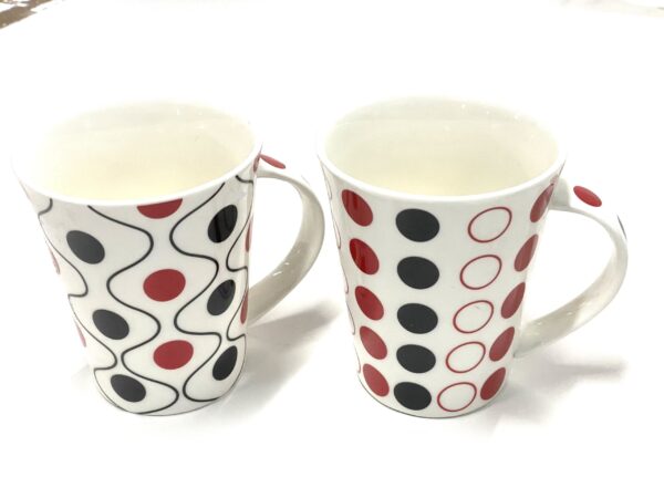 Taza lunares black and red, 250 ml