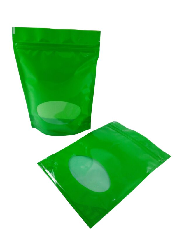 Bolsa doypack verde claro 250 gr, 20 unidades